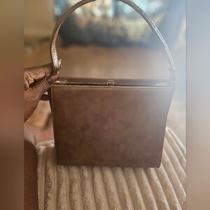 Elegant 1950's Vintage Light Brown Handbag